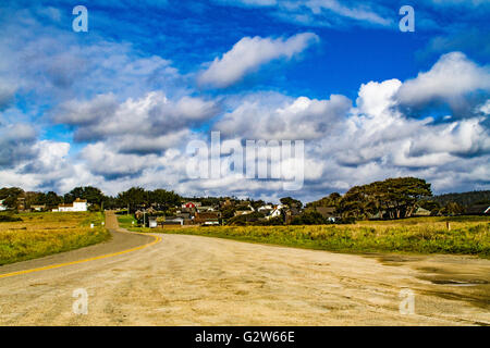 La città di Mendocino trovato lungo la California scenic Highway 1 sulla costa nord. Foto Stock