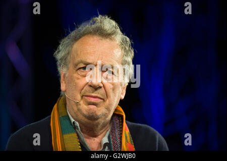 Hay Festival il 4 giugno 2016. Stephen Frears regista parlando sul palco a Hay Festival 2016 parlando il film ha fatto circa Muhammad Ali "Muhammad Ali del più grande lotta". Credito: Jeff Morgan/Alamy Live News Foto Stock