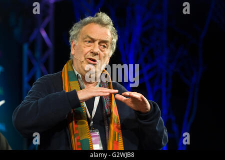 Hay Festival il 4 giugno 2016. Stephen Frears regista parlando sul palco a Hay Festival 2016 parlando il film ha fatto circa Muhammad Ali "Muhammad Ali del più grande lotta". Credito: Jeff Morgan/Alamy Live News Foto Stock