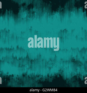 Teal blue abstract grunge texture di superficie con uno sfondo scuro non uniforme di vernice nero inchiostro esegue, corse e crepe Foto Stock