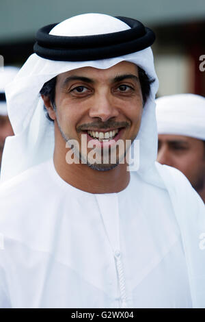 28.03.2015, Dubai , Dubai Emirati Arabi Uniti - Mansoor bin Zayed, Ministro per gli affari presidenziali. 00S150328D713CAROEX.JPG - non per la vendita in G E R M A N Y, A U S T R I A, S W I T Z e R L A N D [modello di rilascio: NO, la proprietà di rilascio: NO, (c) caro agenzia fotografica / sorge, http://www.caro-images.com, info@carofoto.pl - Qualsiasi uso di questa immagine è soggetto a royalty!] Foto Stock