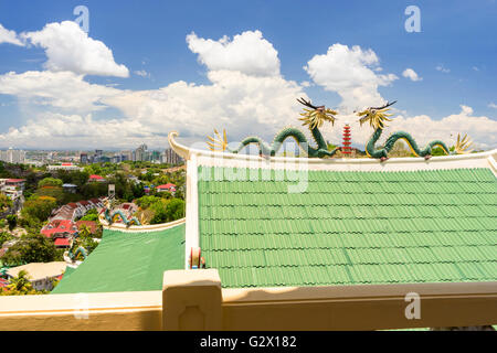 Draghi del Tempio Taoista nelle Filippine Foto Stock