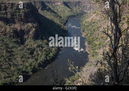 Il Batoka Gorge sotto Gorges Lodge in Zimbawe Foto Stock