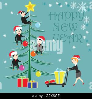 Felice Anno Nuovo Illustrazione Vettoriale