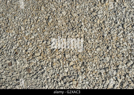 Pietre frantumate, molte piccole pietre di colore grigio, Foto Stock