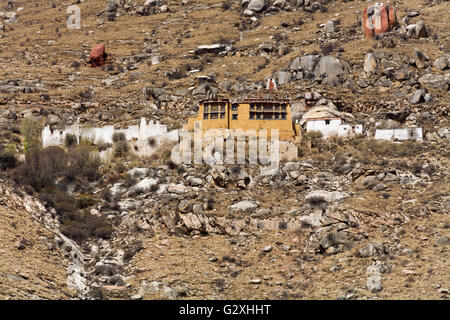 Pabongka Monastero, Pabongka Rinpoce, un leggendario maestro morto nel XX secolo. Il Tibet. Foto Stock