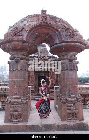 Danza odissi la postura Foto Stock