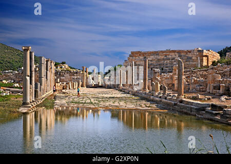 L'Antica Agora ('mercato') nel sito archeologico di Patara, parte della 'Via Licia', Lycia, provincia di Antalya, Turchia Foto Stock