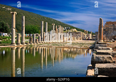 L'Antica Agora ('mercato') nel sito archeologico di Patara, parte della 'Via Licia', Lycia, provincia di Antalya, Turchia Foto Stock