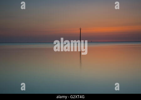 Tramonto sul Wirral Foto Stock