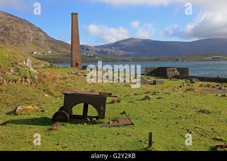 Rimane del Bunavoneader stazione baleniera su Harris Foto Stock