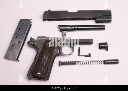 Campo spogliato di governo problema WWII Colt .45 Foto Stock