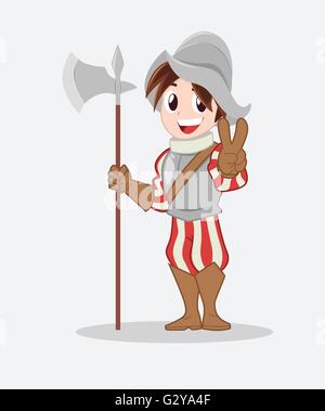 Lo spagnolo soldier cartoon Illustrazione Vettoriale