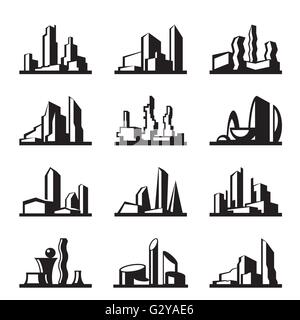 Moderna costruzione set - illustrazione vettoriale Illustrazione Vettoriale