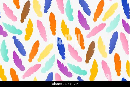 Piume colorate vettore modello silhouette Illustrazione Vettoriale