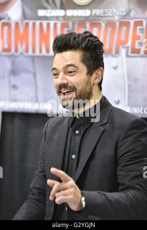 Philadelphia, Pennsylvania, USA. Il 4 giugno, 2016. Attore, Dominic Cooper, firma autografi al mondo guidata Comic Con expo di Philadelphia PA. L'expo si è tenuto presso il Philadelphia Convention Center © Ricky Fitchett/ZUMA filo/Alamy Live News Foto Stock