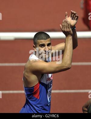 Birmingham, Regno Unito. 05 Giugno, 2016. Adam Gemili (GBR) (Mens 100m). IAAF Diamond League. Alexander Stadium. Perry Barr. Birmingham. Regno Unito. 05/06/2016. Credito: Sport In immagini/Alamy Live News Foto Stock