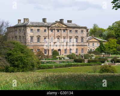 Howick Hall e giardini Alnwick Northumberland dimora signorile di Earl Grey costruito nel 1782 da Newcastle architetto William Newton giardini aperti al pubblico Foto Stock