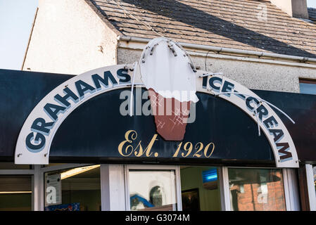 Grahams gelateria, Kilkeel, Irlanda del Nord Foto Stock