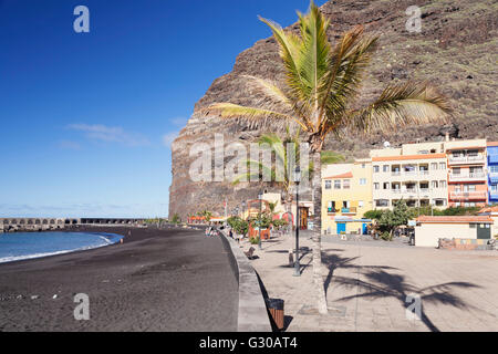 Spiaggia di Puerto de Tazacorte, La Palma Isole Canarie Spagna, Atlantico, Europa Foto Stock