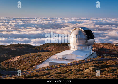 Gran Telescopio Canarias, Roque de los Muchachos, Parque Nacional de la Caldera de Taburiente, La Palma Isole Canarie Foto Stock