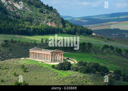 Tempio di Segesta, Segesta, Sicilia, Italia, Europa Foto Stock