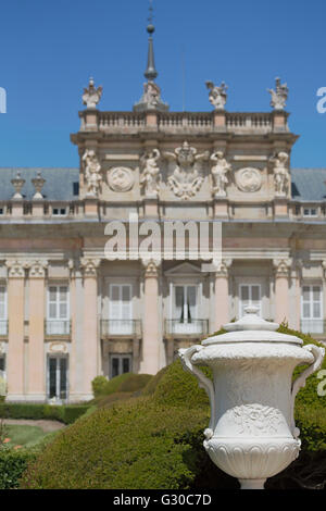 Il Palazzo Reale di La Granja de San Ildefonso vicino a Segovia, Castilla y Leon, Spagna, Europa Foto Stock