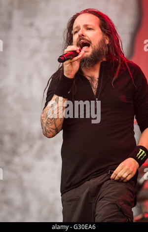 Monza, Italia il 2 di giugno 2016 Korn si esibisce dal vivo a dèi di metallo, Autodromo di Monza. © Davide Merli / Alamy Live News Foto Stock