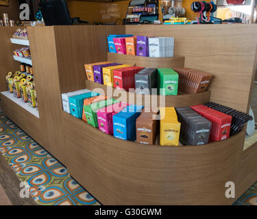 Visualizzazione di cioccolata al cacao Maya Azienda. Cozumel, Messico Foto Stock