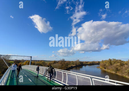 Noleggio ponte della libertà oltre il marzo, Austria, Niederösterreich, Bassa Austria, Donau, Engelhartstetten Foto Stock