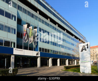 La sede centrale di A1 Telekom Austria, Austria, Wien, 02., Wien, Vienna Foto Stock