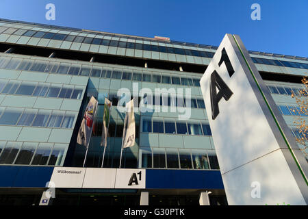 La sede centrale di A1 Telekom Austria, Austria, Wien, 02., Wien, Vienna Foto Stock