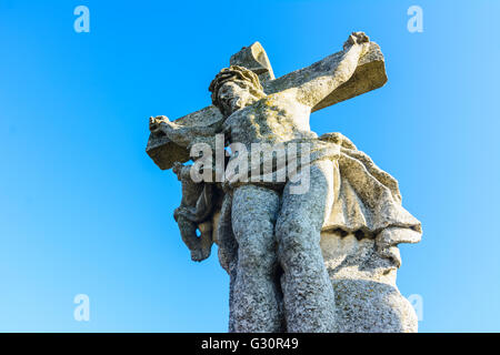 Calvario a Pillersdorf : croce di Gesù, Austria, Niederösterreich, Bassa Austria, Weinviertel, Zellerndorf Foto Stock