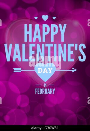 Scheda per il giorno di san valentino Illustrazione Vettoriale