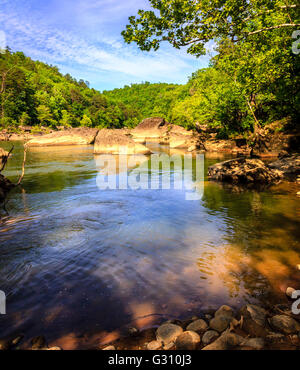 Vista panoramica di Cumberland River in Daniel Boone National Forest nel sud del Kentucky Foto Stock