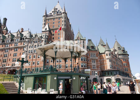 QUEBEC CITY - 23 Maggio 2016: Château Frontenac è un grand hotel in Quebec City, Quebec, Canada. Essa è stata designata una nazionale Foto Stock