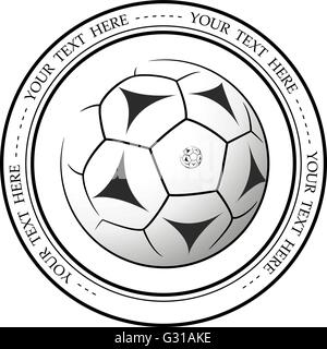 Grafico o football soccer logo. Il vettore isolato illustrazione di un associazione di calcio o ad un evento sportivo di logo, segno e simbolo. Illustrazione Vettoriale
