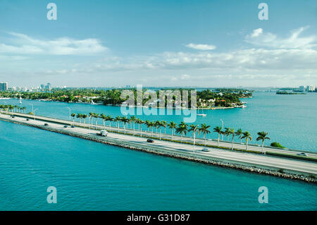 Panoramic view of Port Everglades, Fort Lauderdale, USA Foto Stock