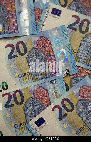 Berlino, Germania, 20 Euro Bills Foto Stock