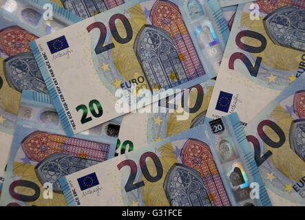 Berlino, Germania, 20 Euro Bills Foto Stock