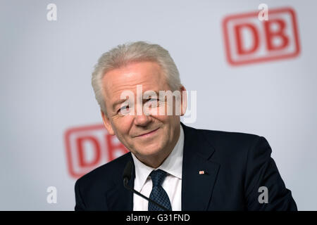 Berlino, Germania, Ruediger Grube, CEO di Deutsche Bahn Foto Stock