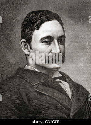 Il colonnello Federico Gustavo Burnaby, 1842 - 1885. British Army intelligence officer. Foto Stock