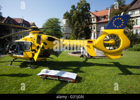 Berlino, Germania, Medevac Christoph 31 a Mexico square Foto Stock