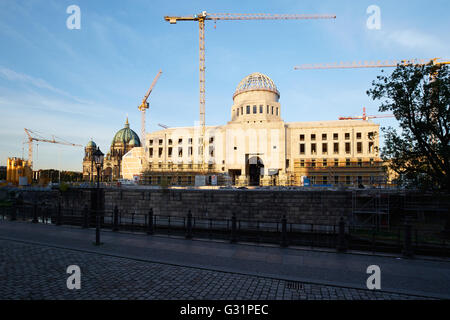 Berlino, Germania, sito in costruzione Berliner Schloss Foto Stock