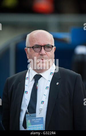 Lo Stadio Bentegodi di Verona, Italia. Il 6 giugno, 2016. Calcio internazionale amichevole. Italia contro la Finlandia. Carlo Tavecchio Credito: Azione Sport Plus/Alamy Live News Foto Stock