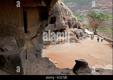 L'immagine di Bhaja grotte in Lonavala Maharashtra, India Foto Stock