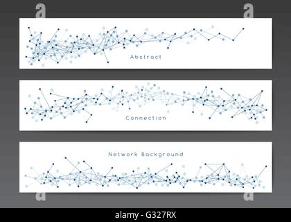 Rete astratti modelli delle pagine di intestazione Illustrazione Vettoriale