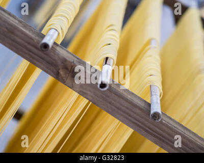 Italian pasta fatta a mano fatta in casa speghetti Foto Stock