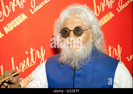 L'immagine di M F Hussain statua di cera in Lonavala Wax Museum, India Foto Stock