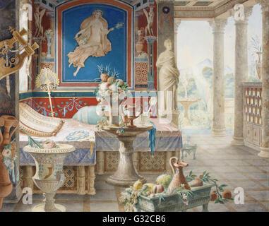 Félix Duban - Architettura fantasy in stile di Pompei - Musée d'Orsay, Parigi Foto Stock